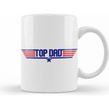 Humuts Fathers Day Top Dad Top Gun Logo Kupa Bardak
