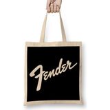 Humuts Fender Music Bass Guitar Design Açık Bej Uzun Saplı Bez Çanta