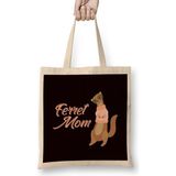 Humuts Ferret Mom Ferrets Lover Animal Welfare Polecat Fans Zoo Bez Uzun Saplı Açık Bej Rengi Çanta