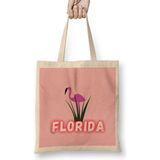 Humuts Florida Gift - Vintage Retro Rainbow Bez Çanta Uzun Saplı - Açık Bej - 40 X 40