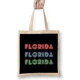 Humuts Florida Love Vintage Retro Rainbow Uzun Saplı Bez Çanta