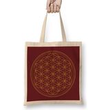 Humuts Flower Of Life Bez Uzun Saplı Açık Bej Rengi Çanta