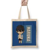Humuts Free Chibi Haruka Nanase Uzun Saplı Açık Bej Bez Çanta
