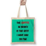 Humuts Funny coffee drinKs Art lover Gift Quote - Vintage Retro Rainbow Style Bez Kadın Günlük Çanta