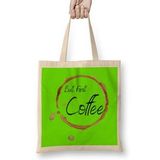 Humuts Funny Coffee Drinks Lover Gift Quote - Vintage Retro Rainbow Style Bez Kadın Günlük Çanta