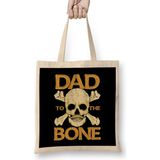 Humuts Funny Dad To The Bone Pun Father's Bad To The Bone Bez Kadın Günlük Çanta