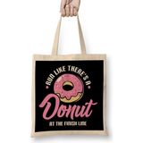 Humuts Funny Run Like There's A Donut At The Finish Line Bez Uzun Saplı Açık Bej Rengi Çanta