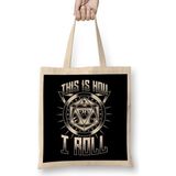 Humuts Funny This Is How I Roll Rpg Tabletop Gaming Dice Bez Çanta Uzun Saplı - Açık Bej - 40 X 40