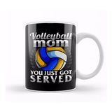 Humuts Funny You Just Got Served Volleyball Mom Serve Pun Kupa Bardak