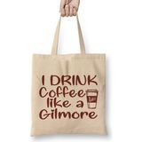 Humuts Gilmore Girls Drink Coffee Like A Gilmore Luke's Coffee T Gilmore Girls Fan Gift Brown Bez Çanta