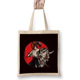 Humuts Girl Japan Warrior Mempo Kendo Katana Samurai Ninja Shinobi Bez Uzun Saplı Açık Bej Rengi Çanta