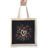 Humuts Girl Power Love Heart Bez Uzun Saplı Açık Bej Rengi Çanta