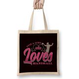 Humuts Girl Who Loves Handball Player Handballer Ball Sports Coach Bez Çanta