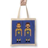 Humuts Golden State Warriors Pixel Players Splash Brothers Uzun Saplı Açık Bej Bez Çanta