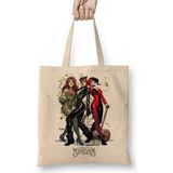 Humuts Gotham City Sirens Açık Bej Uzun Saplı Bez Çanta