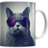 Humuts Gözlüklü Kedi Cats Kupa Bardak