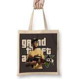 Humuts Gta V San Andreas Açık Bej Uzun Saplı Bez Çanta