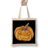 Humuts Halloween Jack O Lantern Unicorn Pixel Art Bez Kadın Günlük Çanta