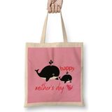 Humuts Happy Mothers Day 2021 Açık Bej Uzun Saplı Bez Çanta