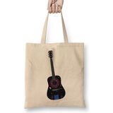 Humuts Harry Styles Guitar 012 Açık Bej Uzun Saplı Bez Çanta