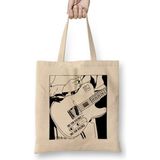 Humuts Harry Styles Guitar 02 Açık Bej Uzun Saplı Bez Çanta