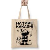 Humuts Hatake Kakashi Naruto Anime Açık Bej Uzun Saplı Bez Çanta