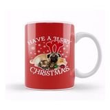 Humuts Have a Furry Christmas Dog and Cats Beyaz Porselen Kupa Bardak