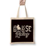 Humuts Horse Riding Equestrian Sport Dressage Horseshoe Gallop Uzun Saplı Açık Bej Bez Çanta