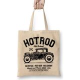 Humuts Hot Rod Old School Uzun Saplı Açık Bej Bez Çanta
