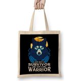 Humuts I am Not a Survivor I am a Warrior Fierce Wolf Bez Çanta