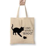 Humuts I Do What I Want Ne Istersem Onu Yaparım Kedi Bez Çanta