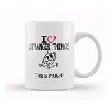 Humuts I Heart Stranger Things This Much Kupa Bardak