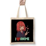 Humuts I Love Anime Cute Japanese Kawaii Anime Girl BezBayan Günlük Çanta