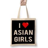 Humuts I Love Asian Girls Bez Bayan Günlük Çanta