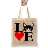 Humuts I Love Kedi Seni Seviyorum Kedi Cats Bez Bayan Günlük Çanta