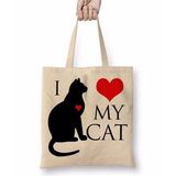 Humuts I Love My Cat Kedi Hayvan Pet Animal Bez Bayan Günlük Çanta
