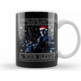 Humuts I Need Your Clothes Terminator Christmas Knit Kupa Bardak