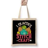 Humuts I Practice Stitch Craft Funny Cross Stitching Pun Bez Kadın Günlük Çanta
