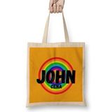 Humuts John Cena Vintage Retro Rainbow Style Warriors Design Wrestlers Gift Bez Uzun Saplı Açık Bej Rengi Çanta