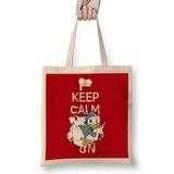 Humuts Keep Calm On Donald Duck Bez Uzun Saplı Açık Bej Rengi Çanta