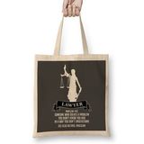 Humuts Lawyer Definition Judgement Judge Attorney Gift Idea Present Uzun Saplı Açık Bej Bez Çanta