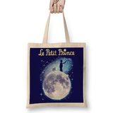 Humuts Le Petit Prince Küçük Prens 04 Uzun Saplı Açık Bej Bez Çanta