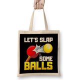 Humuts Let S Slap Some Balls Table Tennis Ping Pong Pun Bez Kadın Günlük Çanta