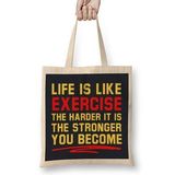 Humuts Life Is Like Exercise The Harder The Stronger Bez Çanta