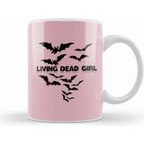 Humuts Living Dead Girl Gothic Vampire Twilight Grunge Punk Post Bats Wings Beyaz Kupa