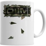 Humuts Logo Dıım Floral Camuflado Beyaz Kupa