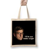 Humuts Louis Theroux Quote Ill Be Your Debbie Tonight Bez Uzun Saplı Açık Bej Rengi Çanta