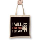 Humuts Love Westie Forever West Highland Terrier Dog Breed Owner Bez Uzun Saplı Açık Bej Rengi Çanta