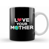 Humuts Love Your Mother Earth Hipster Hippie Eco Friendly Kupa