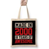Humuts Made In 2000 18 Years Of Awesome Birthday Bez Kadın Günlük Çanta